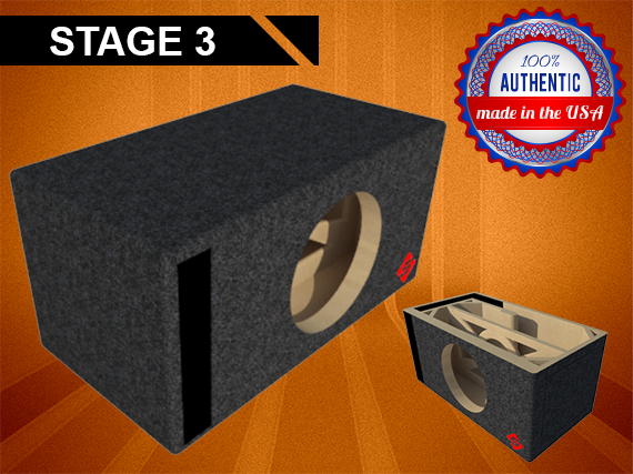 Stage 3 Ported Enclosure for Single JL Audio 10W3V2-D4